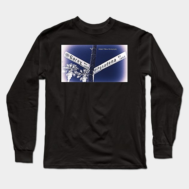 Garey Avenue & Pasadena Street, Pomona, CA INVERT by Mistah Wilson Long Sleeve T-Shirt by MistahWilson